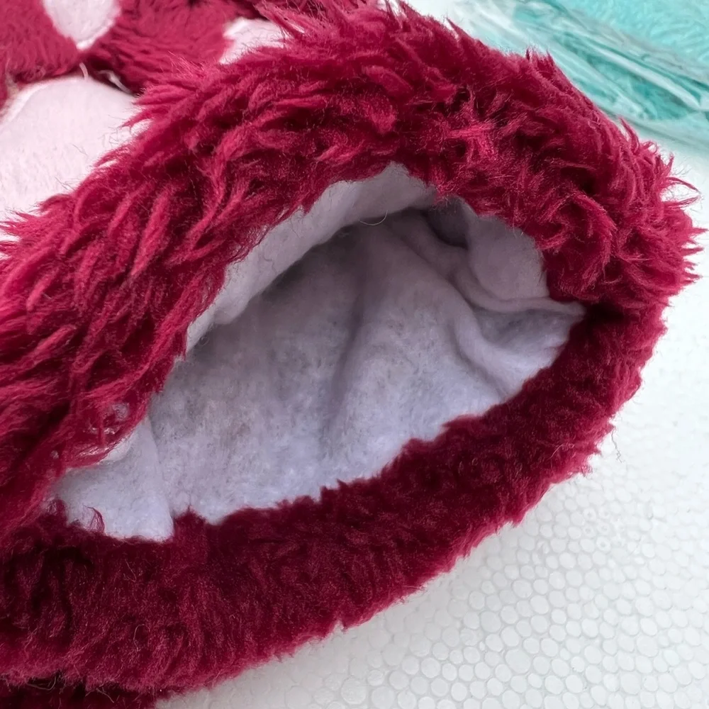 Super Soft Faux Fur Cat Bear Animal Paw Fingerless Gloves NEW Deadstock
